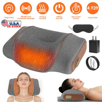 3-in-1 Heated Neck Pillow with Air Compression