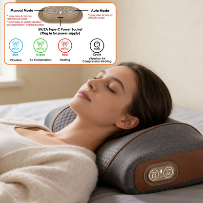 3-in-1 Heated Neck Pillow with Air Compression