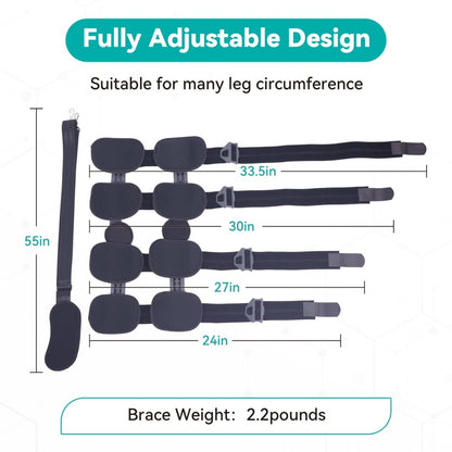 Adjustable straps; the brace weighs 2.2 lb