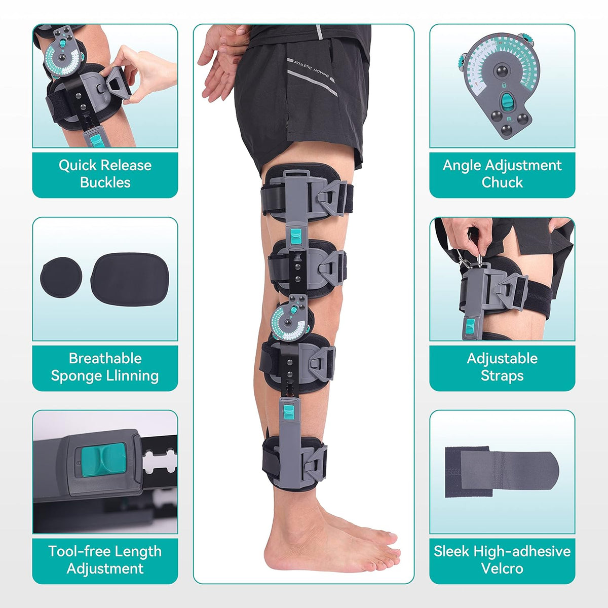 Orthomen hinged post-op knee brace