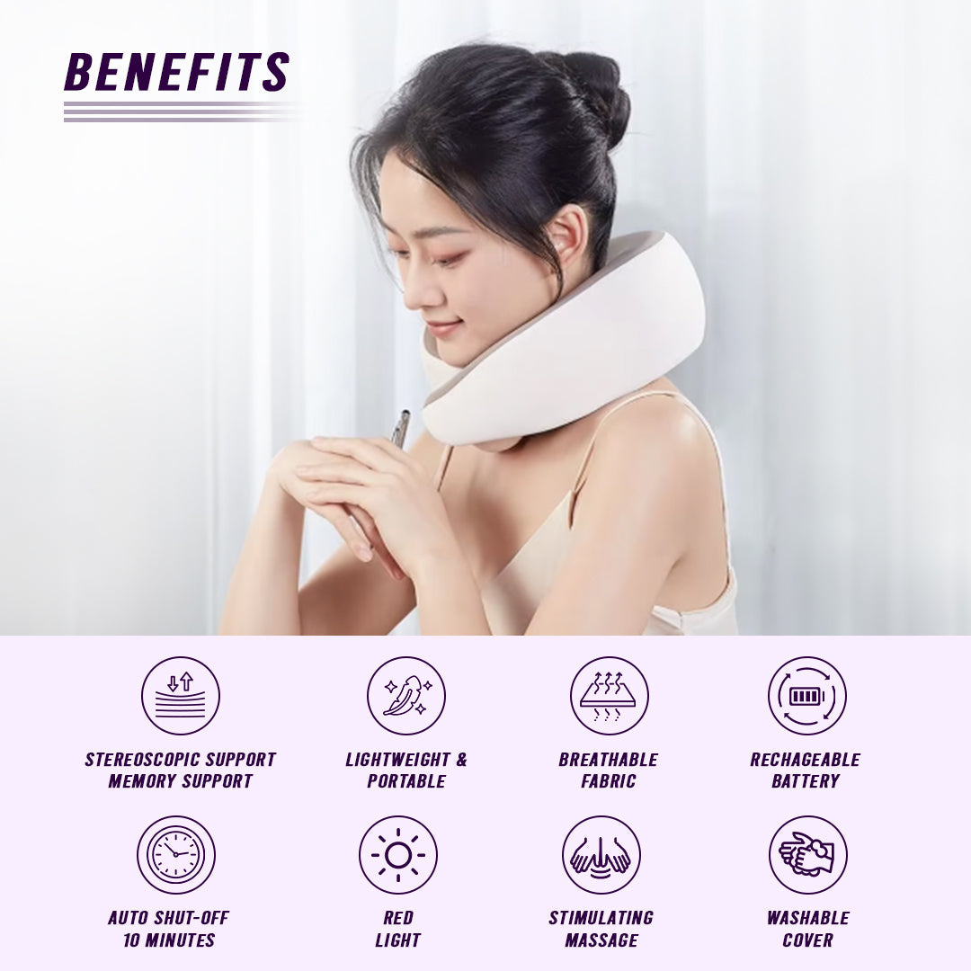 Heated Memory Foam Neck Pillow