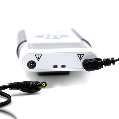 Lead wire ports on top of the TENS unit