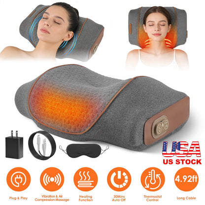 3-in-1 Heated Neck Pillow with Air Compression