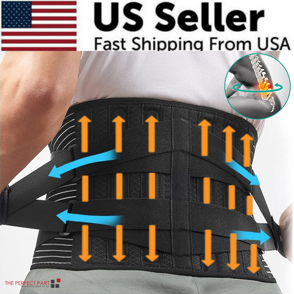 Lumbar Support Back Brace - Post-Op & Everyday Recovery