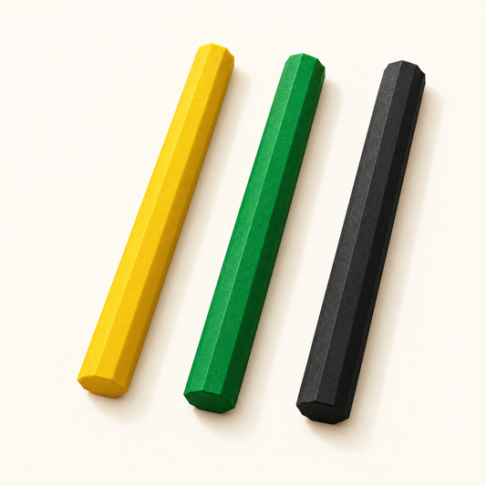 Tendon & Joint Flex Bars in yellow, green and black